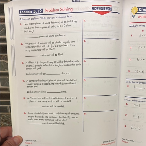 Sixth Grade Math Workbook Set - Picture 8 of 12